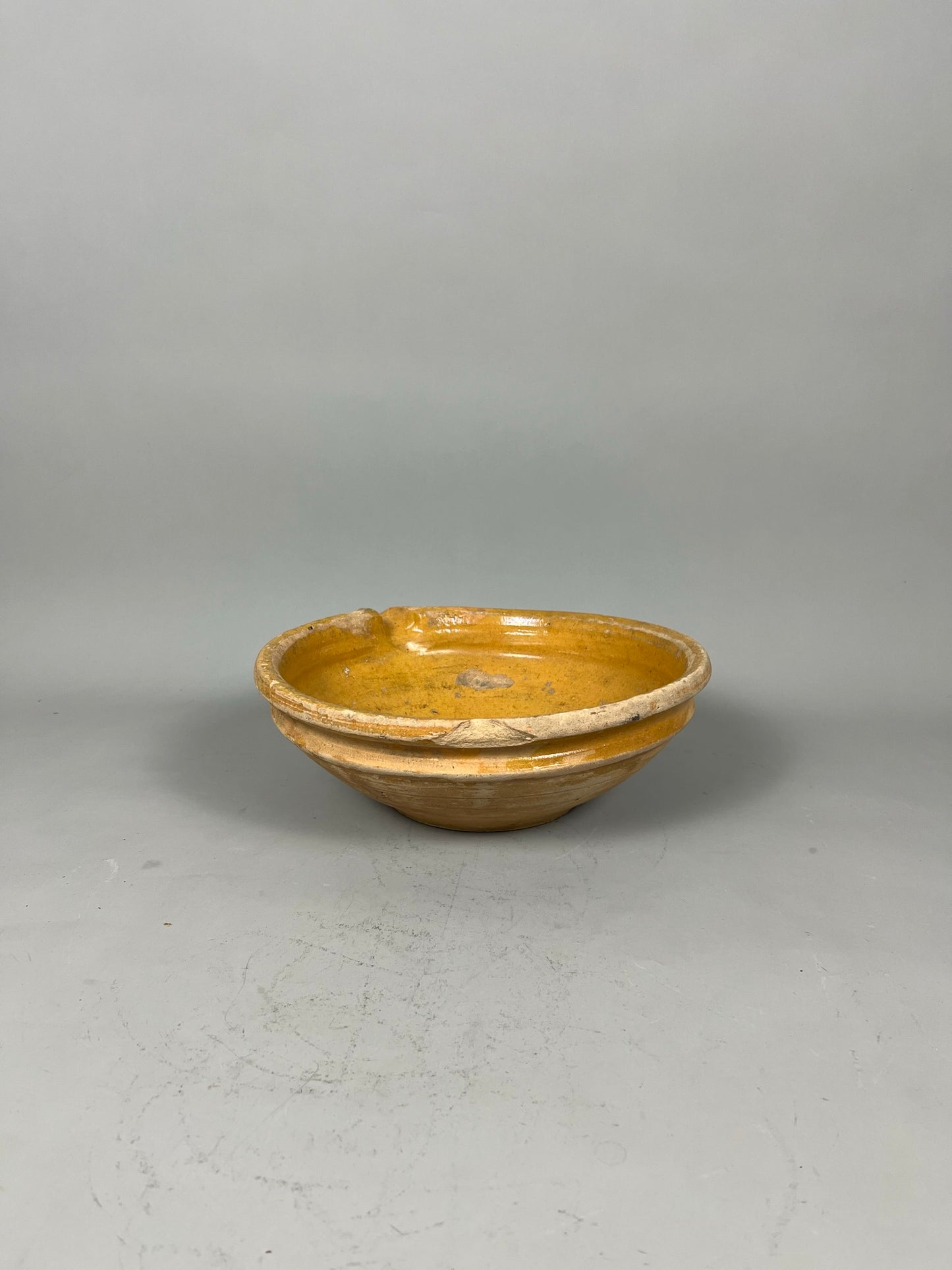 Antique French Terracotta Creamer Bowl