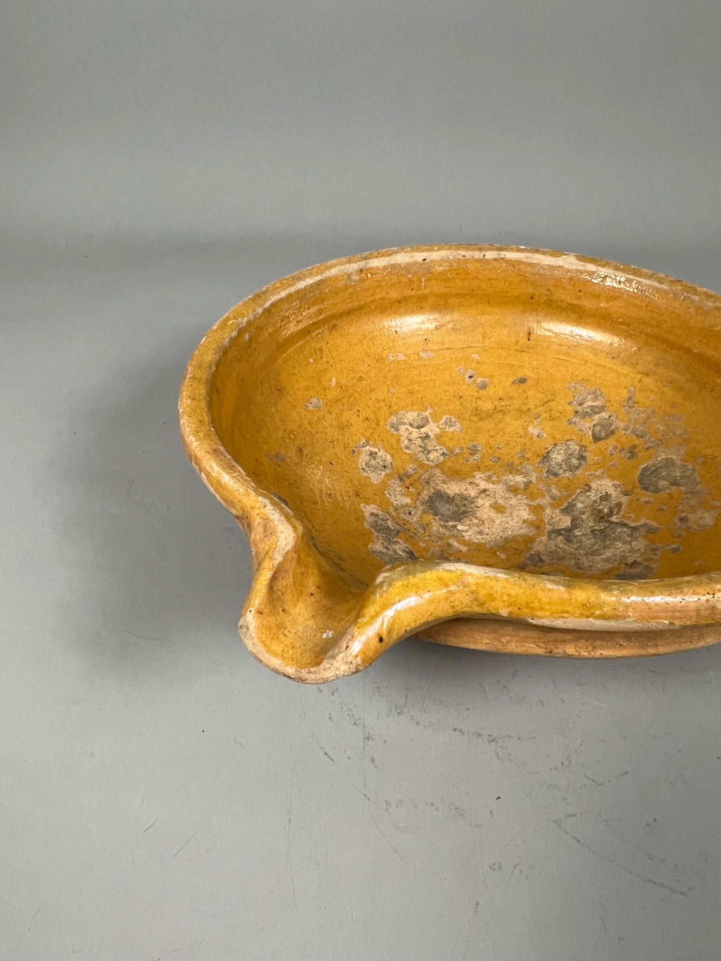 Antique French Terracotta Creamer Bowl