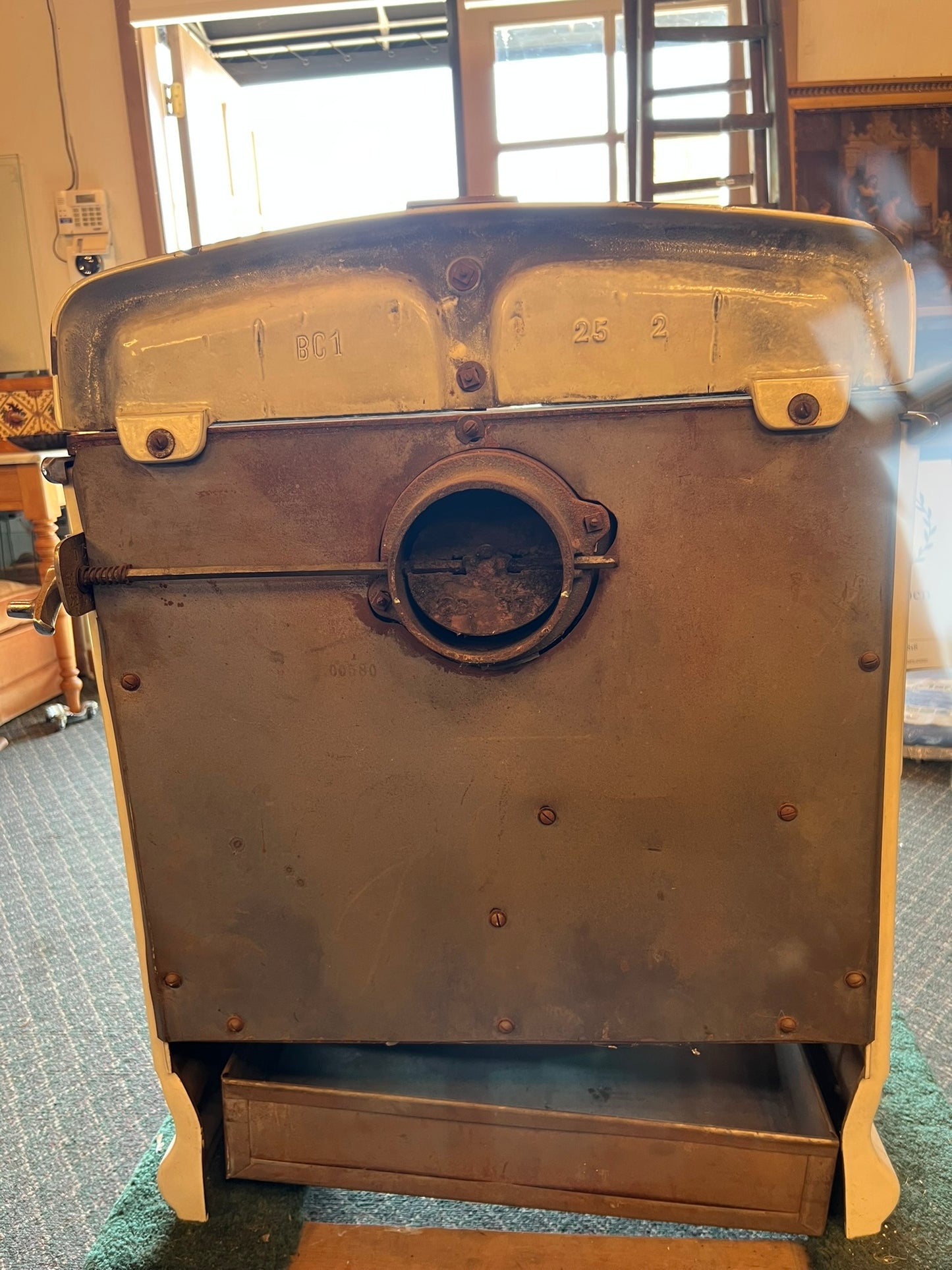 Vintage Belgian Cast Iron Apartment Stove