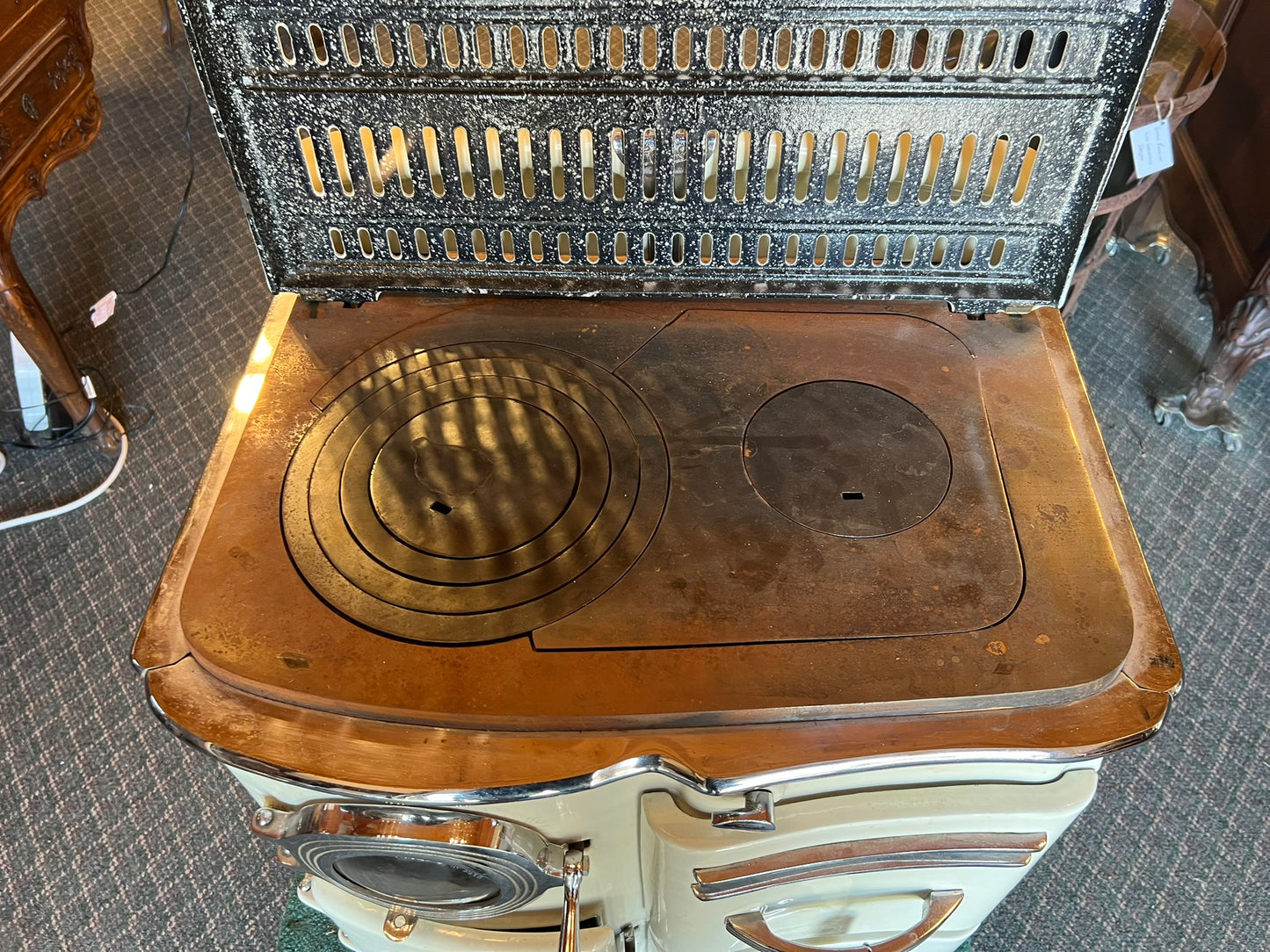 Vintage Belgian Cast Iron Apartment Stove
