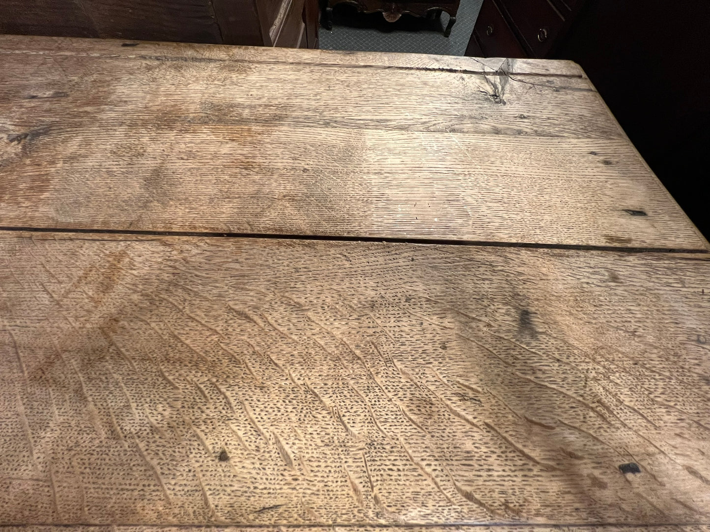 Antique French Bleached Oak Buffet Sideboard