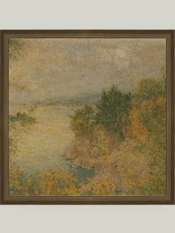 Autumn Landscape Framed Antique Styled Art