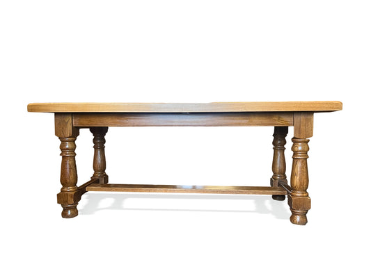 Vintage European Solid Oak Farm Table