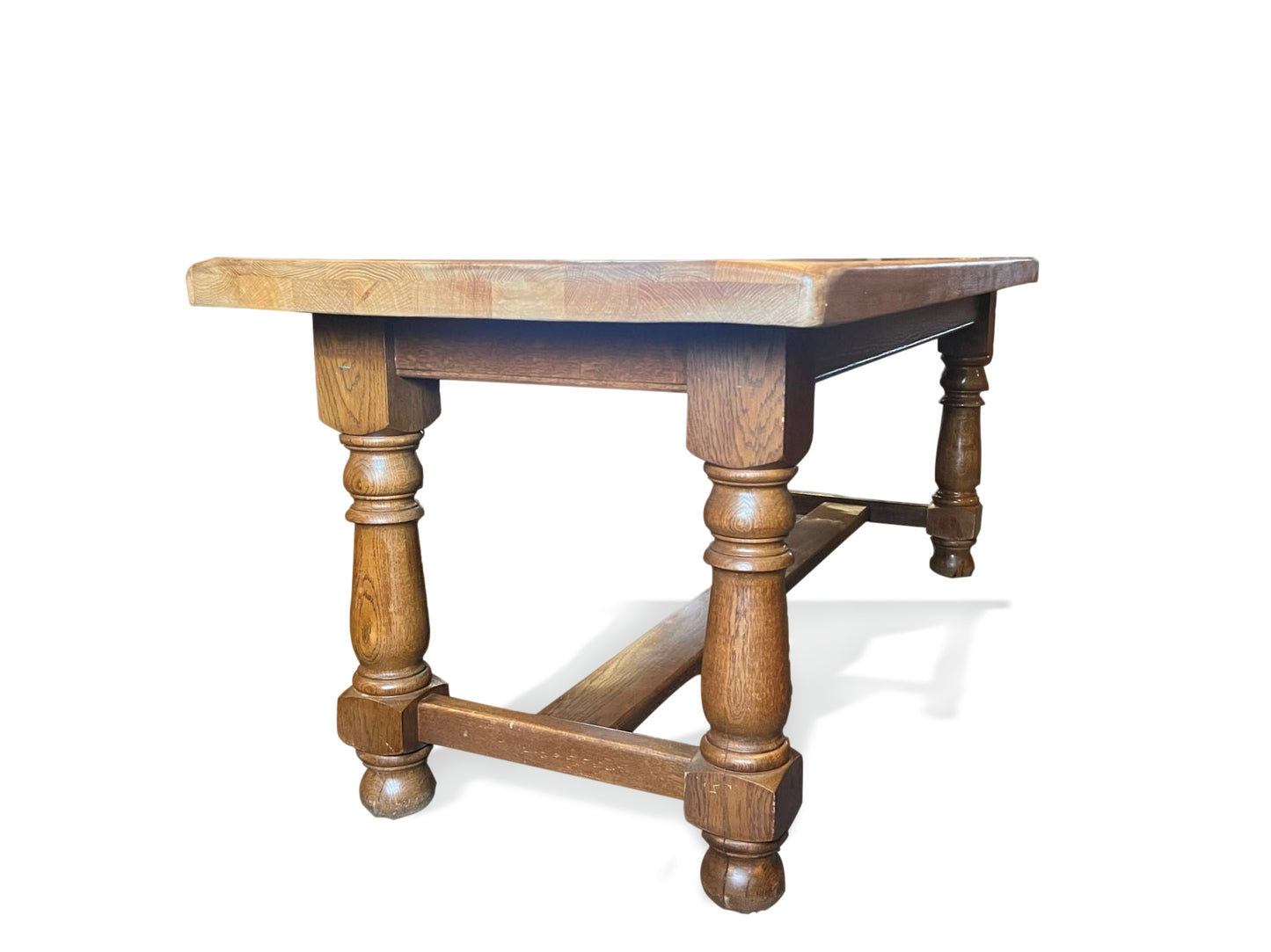 Vintage European Solid Oak Farm Table