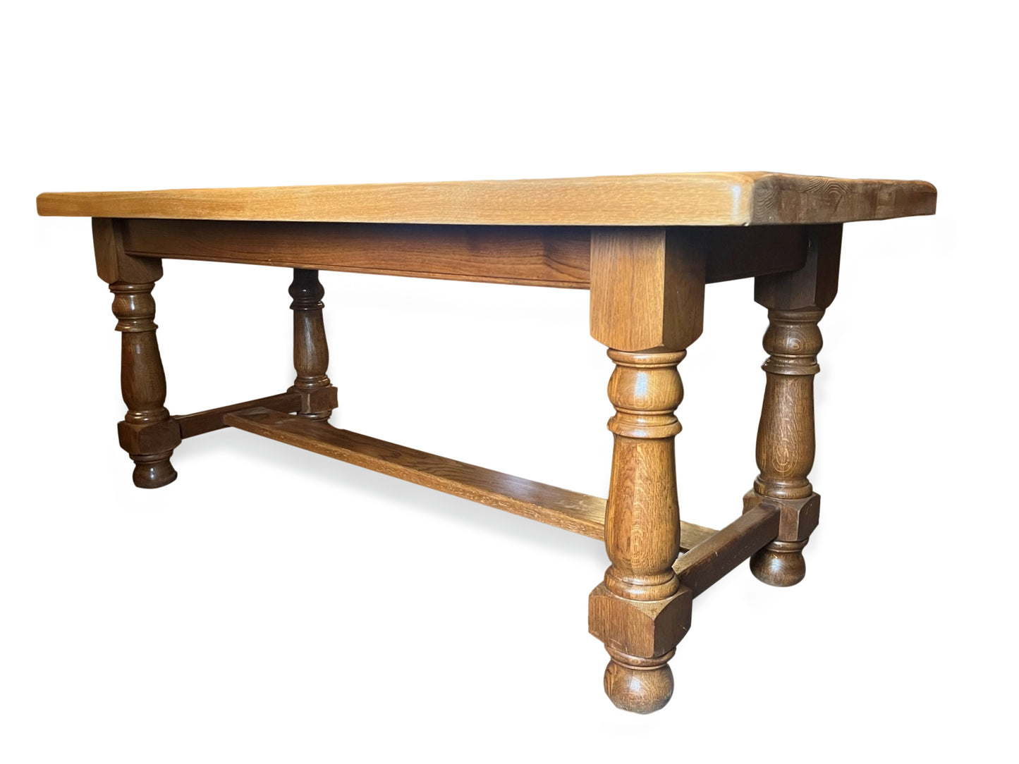 Vintage European Solid Oak Farm Table