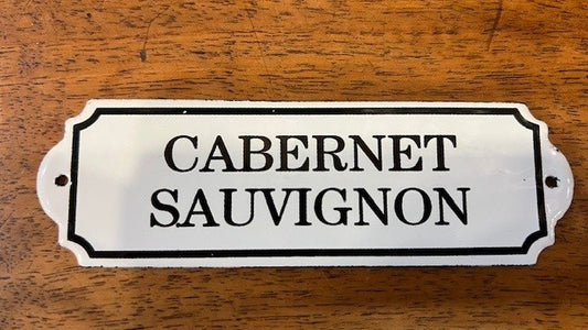 Orban & Sons Enamel Plaque "Cabernet Sauvignon"