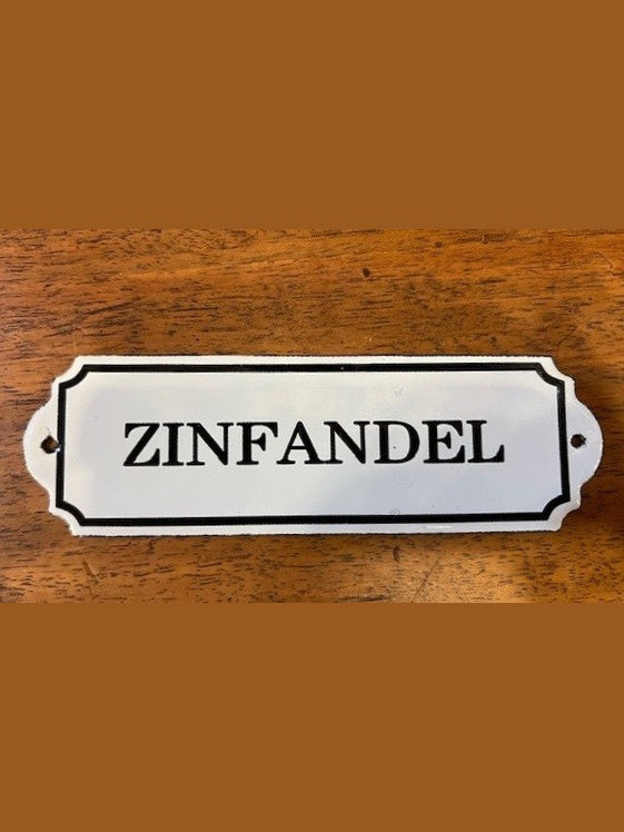 Orban & Sons Enamel Plaque "Zinfandel"
