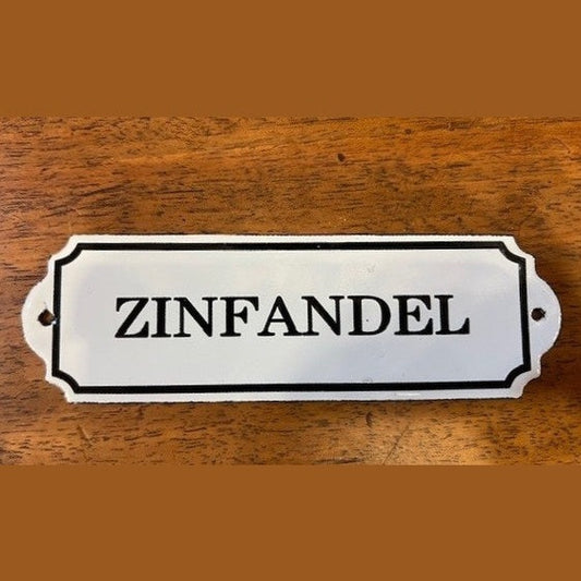Orban & Sons Enamel Plaque "Zinfandel"