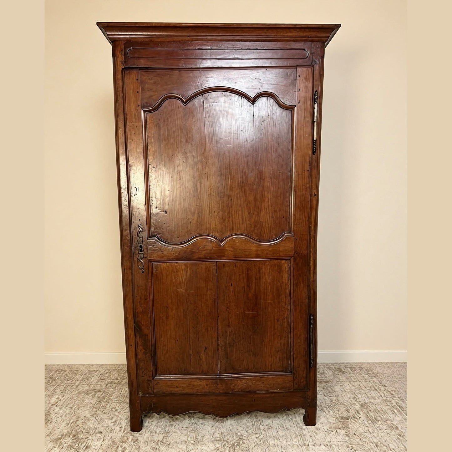Antique French Provincial Solid Oak Bonnetière