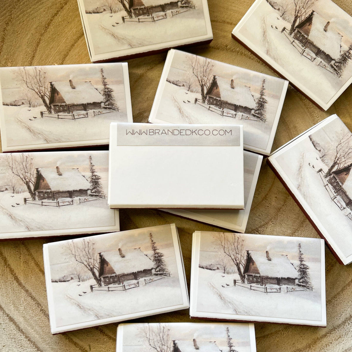 Winter Cabin Match Set // Christmas Matches