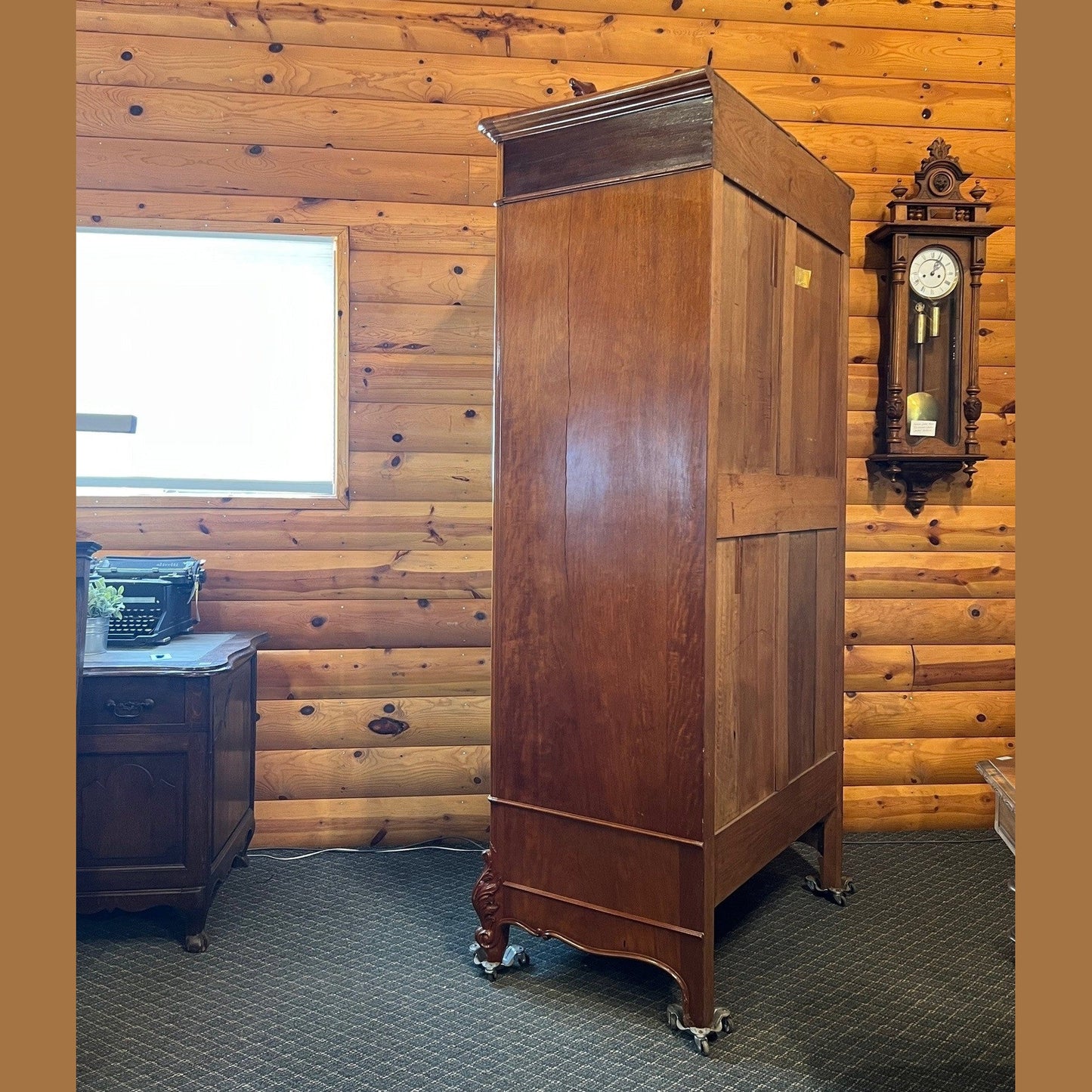 Antique French Walnut Louis XV Armoire #358