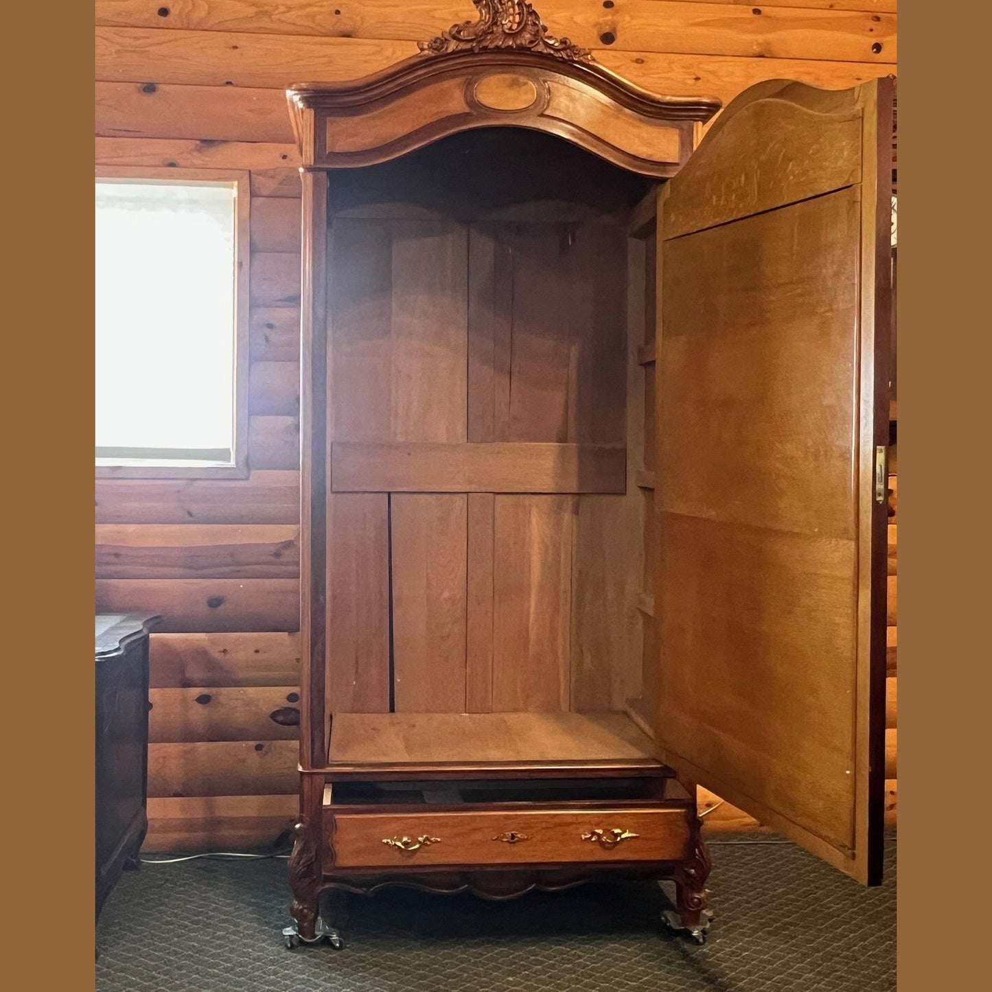 Antique French Walnut Louis XV Armoire #358