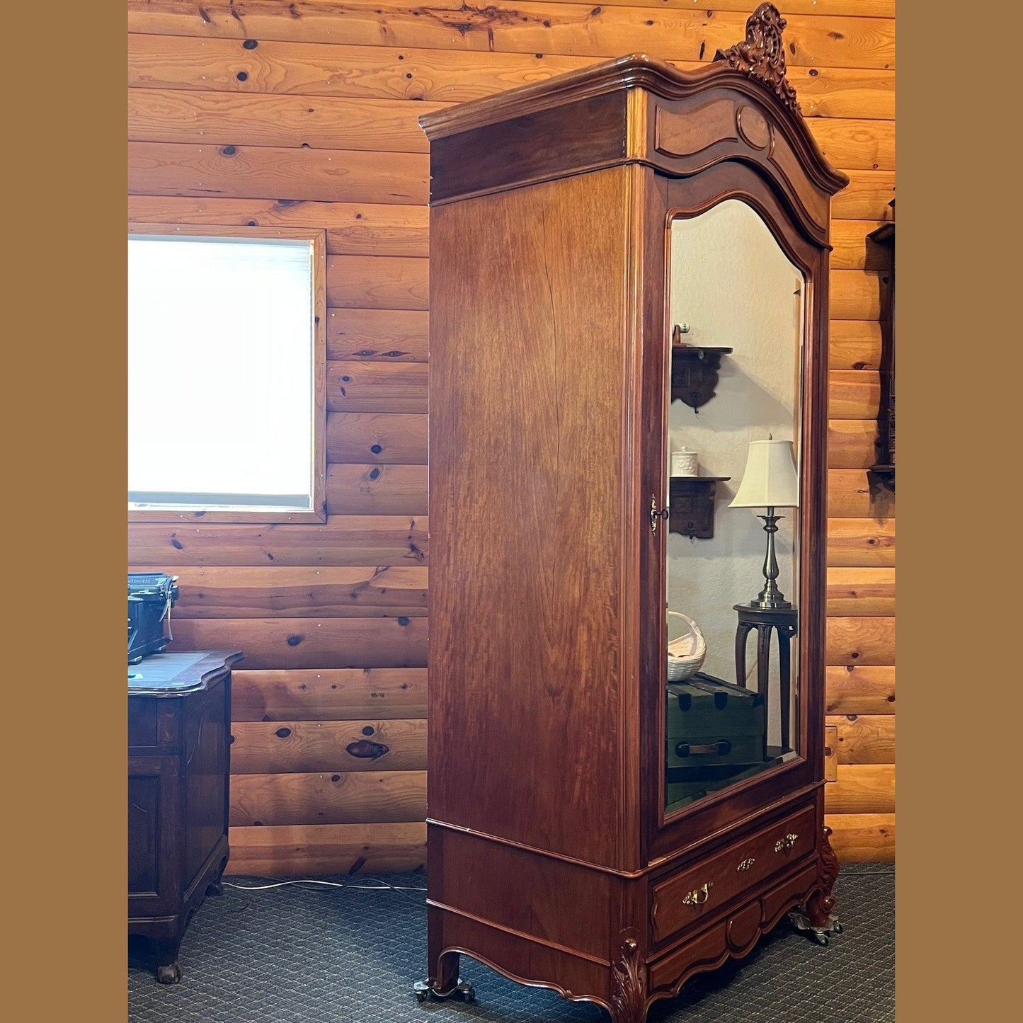 Antique French Walnut Louis XV Armoire #358